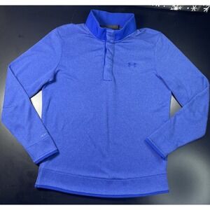 Under Armour Golf Coldgear Storm Button Snap Mock Pullover Mens Sweater Size M